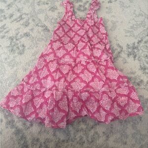 Roller Rabbit Pink and White Toddler Dress